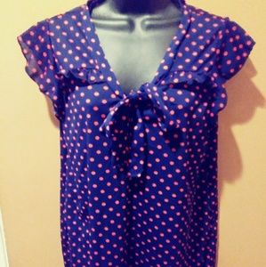 TTL Robin's Nest Polka Dotted Blue & Pink size XL